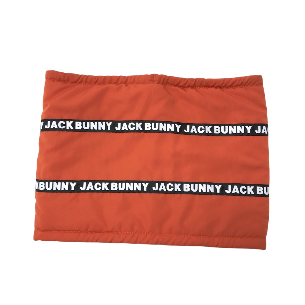 JACK BUNNY ジャックバニー 裏起毛 ネックウォーマー ロゴ オレンジ系 【中古】ゴルフウェア