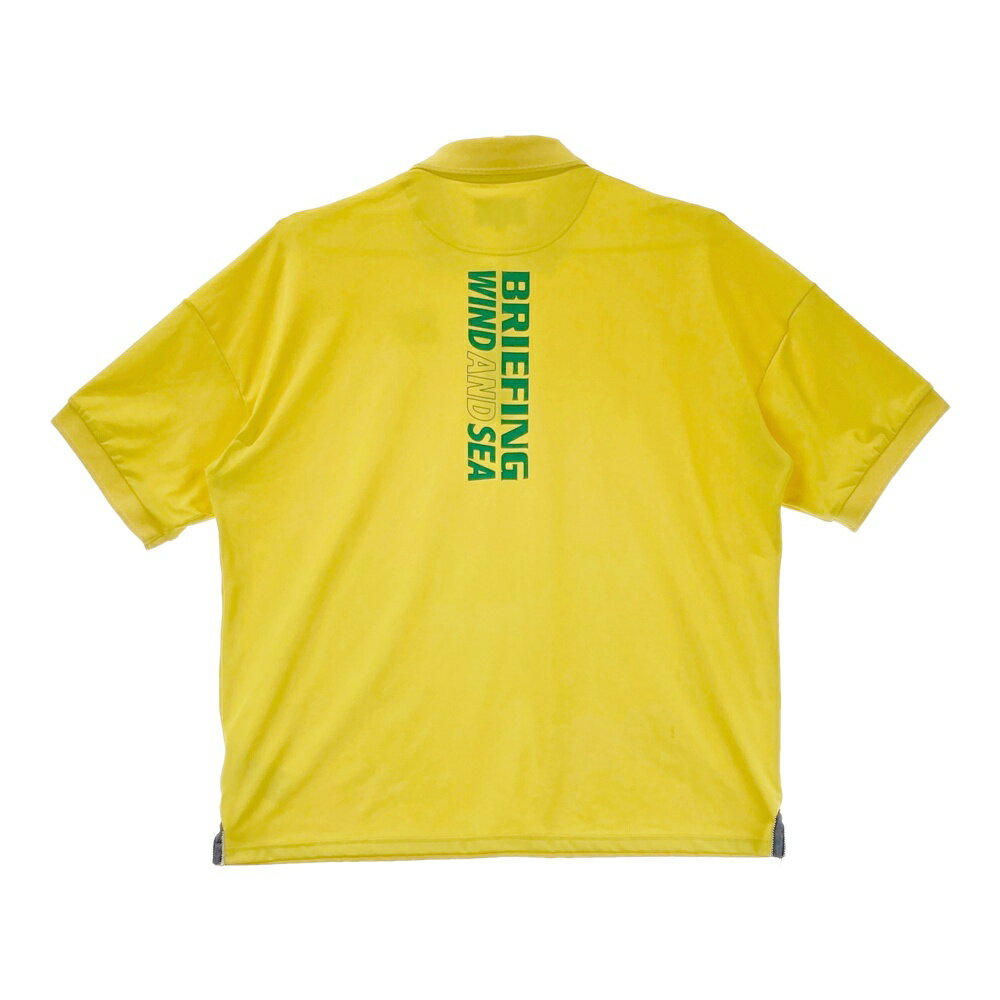 BRIEFING GOLF ブリーフィング WIND AND SEA 半袖ポロシャツ イエロー系 L 【中古】ゴルフウェア メンズ