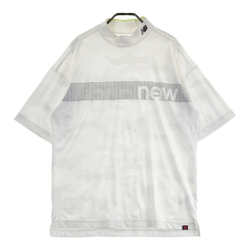 NEW BALANCE GOLF ニューバランス モックネック半袖Tシャツ カモフラ柄 ホワイト系 5 【中古】ゴルフウェア メンズ