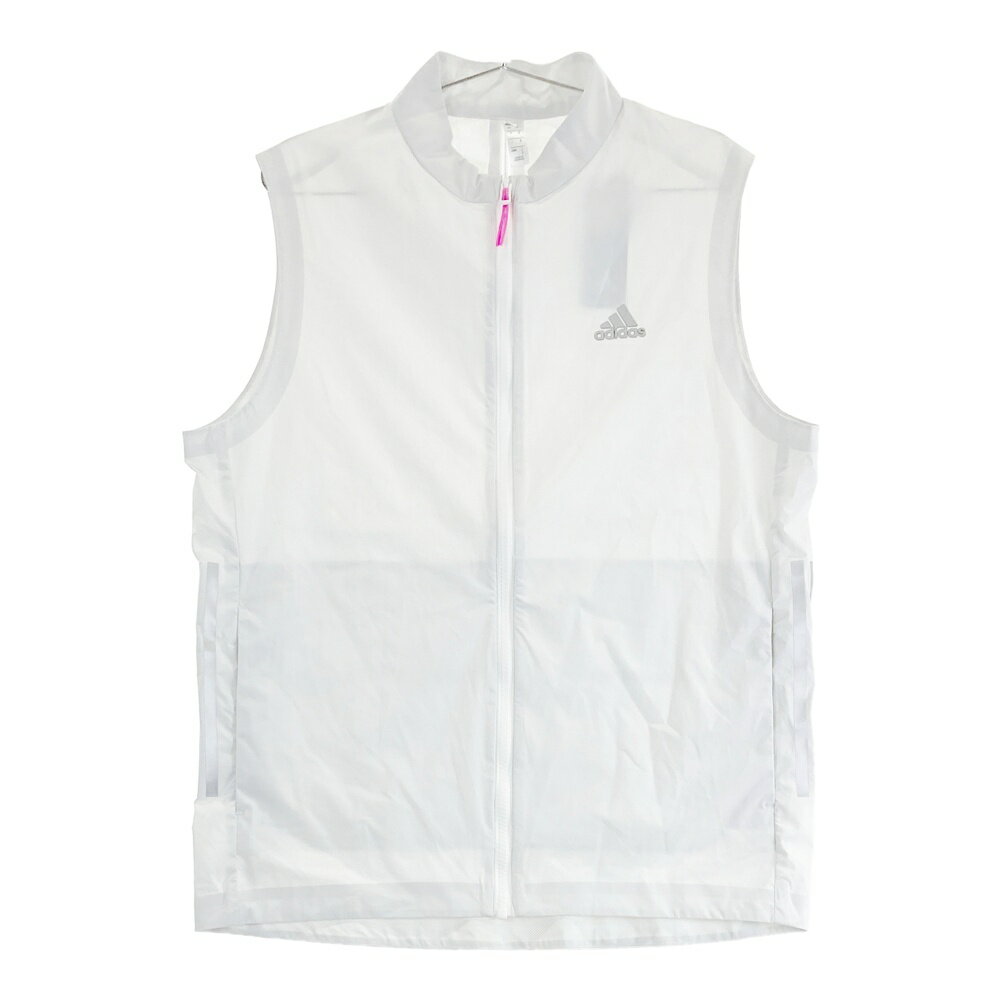 ADIDAS GOLF アディダスゴルフ GM3732 ナイロン ジップベスト ホワイト系 O 【中古】ゴルフウェア メンズ