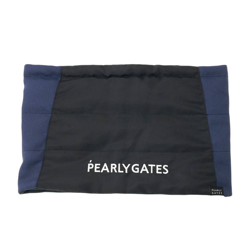 PEARLY GATES パーリーゲイツ 裏起毛 中綿ネックウォーマー ネイビー系 FR 【中古】ゴルフウェア