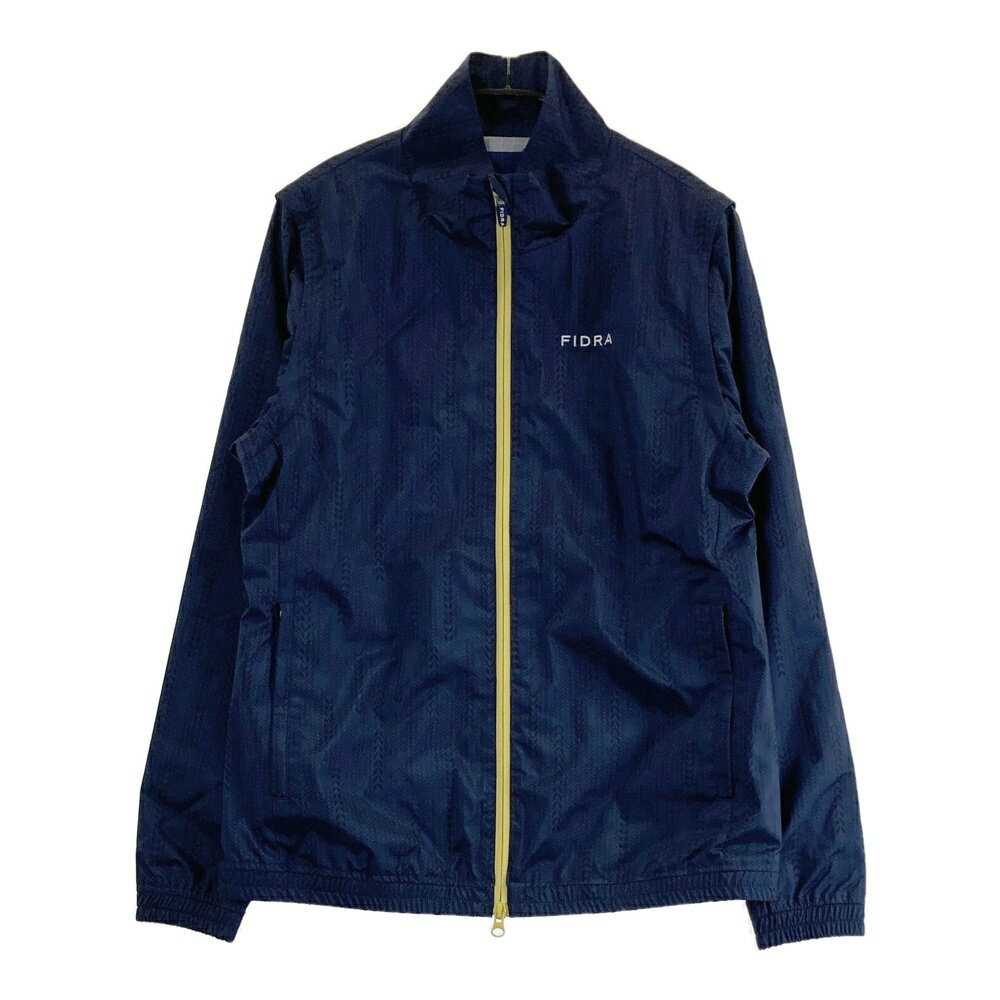FIDRA フィドラ 2WAY 蓄熱 ナイロン ジャケット 総柄 ネイビー系 L 【中古】ゴルフウェア メンズ