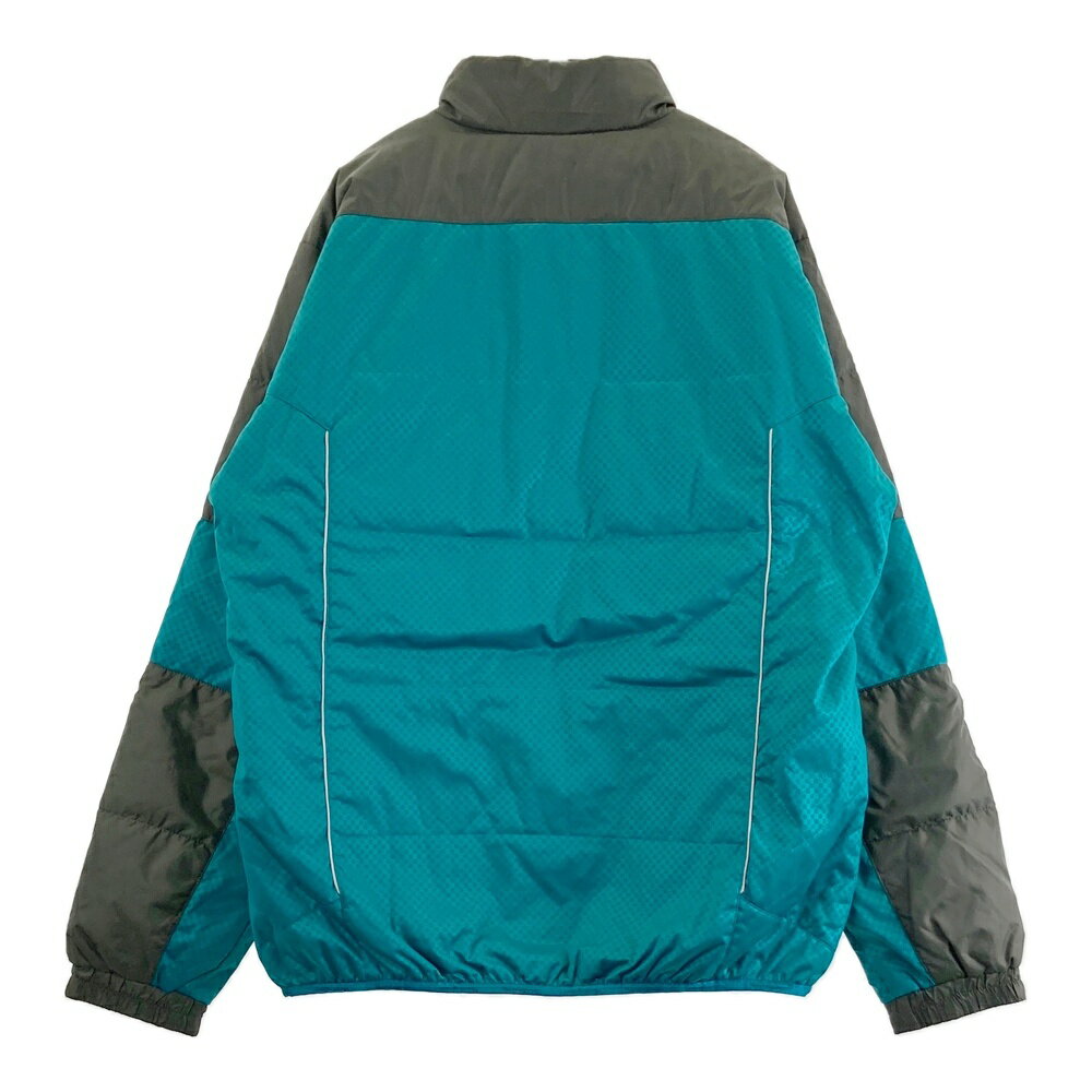 MUNSING WEAR マンシングウェア ダウン ジップ ジャケット フラッグチェック柄 グリーン系 LL 【中古】ゴルフウェア メンズ