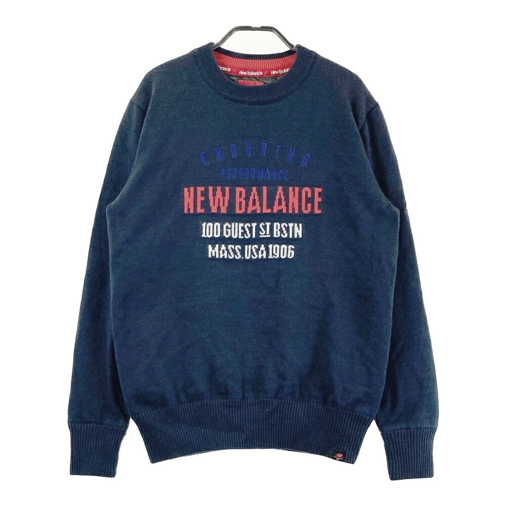 NEW BALANCE GOLF ニューバランス 裏地付 ニットセーター ネイビー系 6 【中古】ゴルフウェア メンズ