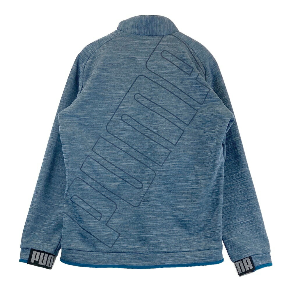 PUMA GOLF プーマゴルフ 中綿切替 裏フリースジップジャケット ブルー系 L 【中古】ゴルフウェア メンズ