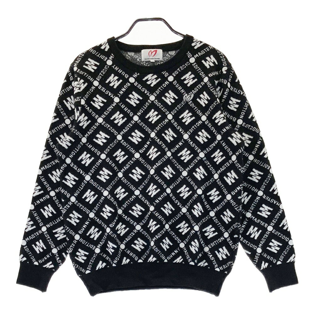 MASTER BUNNY EDITION マスターバニーエディション ニットセーター 総柄 ブラック系 6 【中古】ゴルフ..