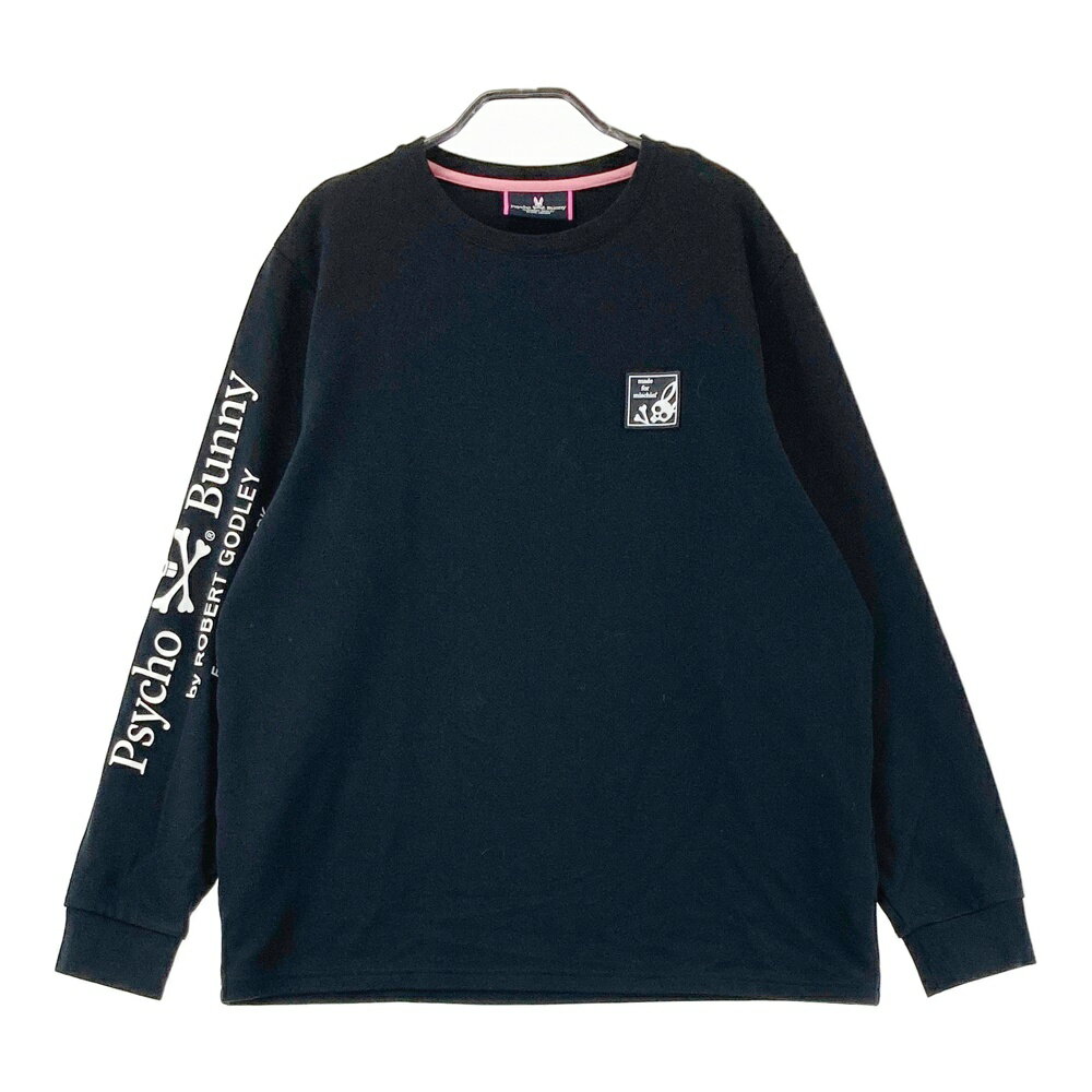PSYCHO BUNNY サイコバニー 長袖Tシャツ ブラック系 L 【中古】ゴルフウェア メンズ