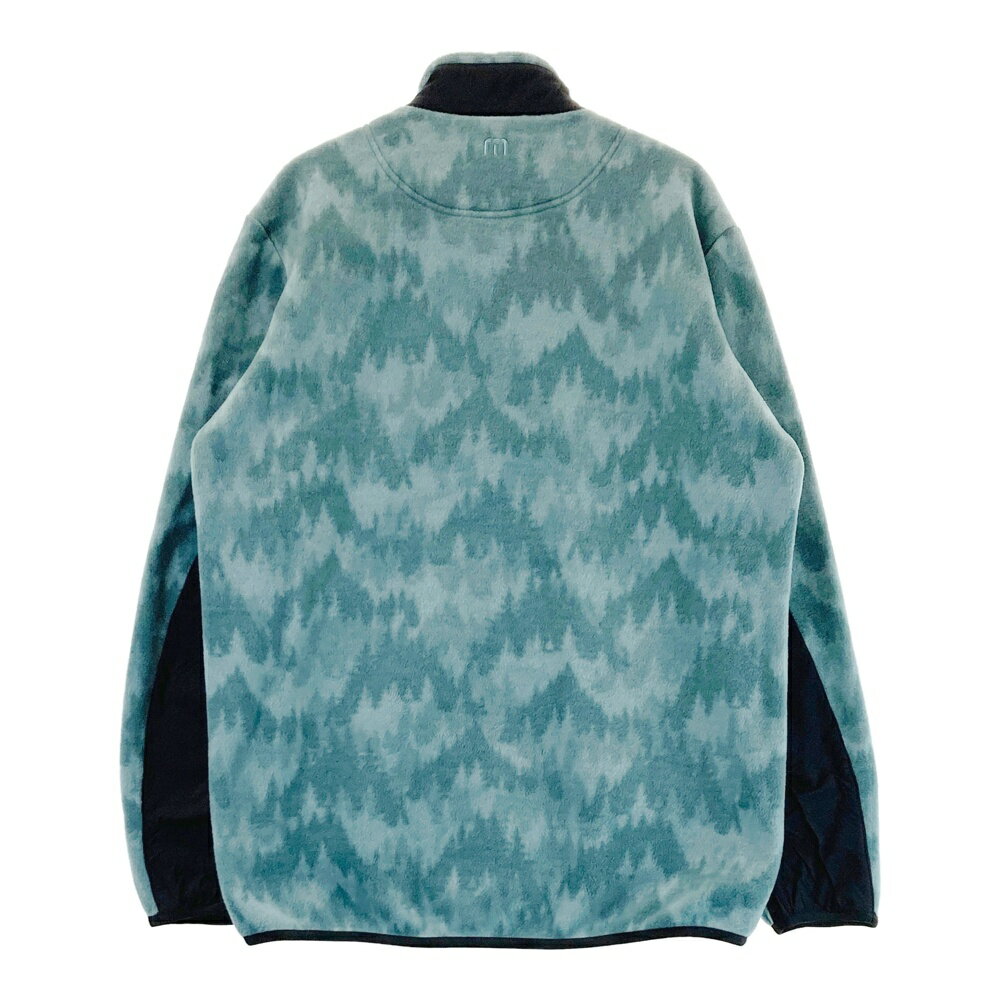 TRAVIS MATHEW トラビスマシュー フリース ジップジャケット 総柄 ブルー系 L 【中古】ゴルフウェア メンズ