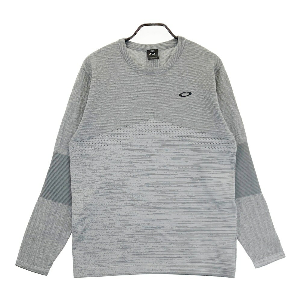 OAKLEY オークリー FOA400154 ニットセーター 総柄 グレー系 L 【中古】ゴルフウェア メンズ