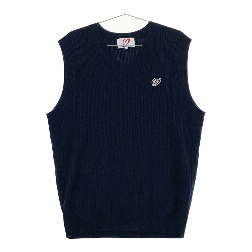 MASTER BUNNY EDITION マスターバニーエディション カシミヤ ニットベスト ネイビー系 6 【中古】ゴルフウェア メンズ