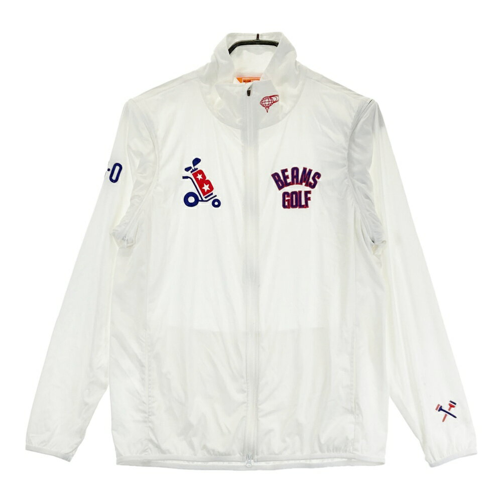 BEAMS GOLF ビームスゴルフ 2WAY ジップジャケット ホワイト系 L 【中古】ゴルフウェア メンズ