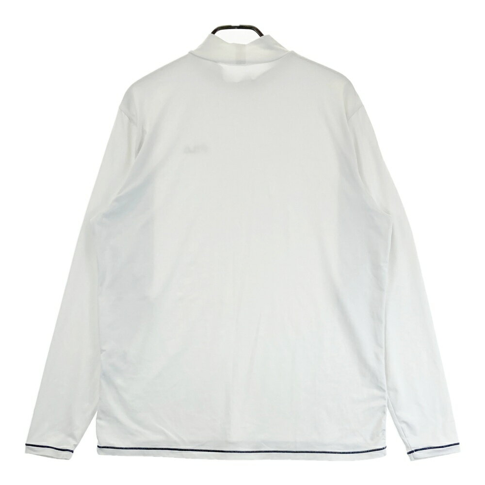 FILA GOLF フィラゴルフ モックネック 長袖Tシャツ ホワイト系 LL 【中古】ゴルフウェア メンズ