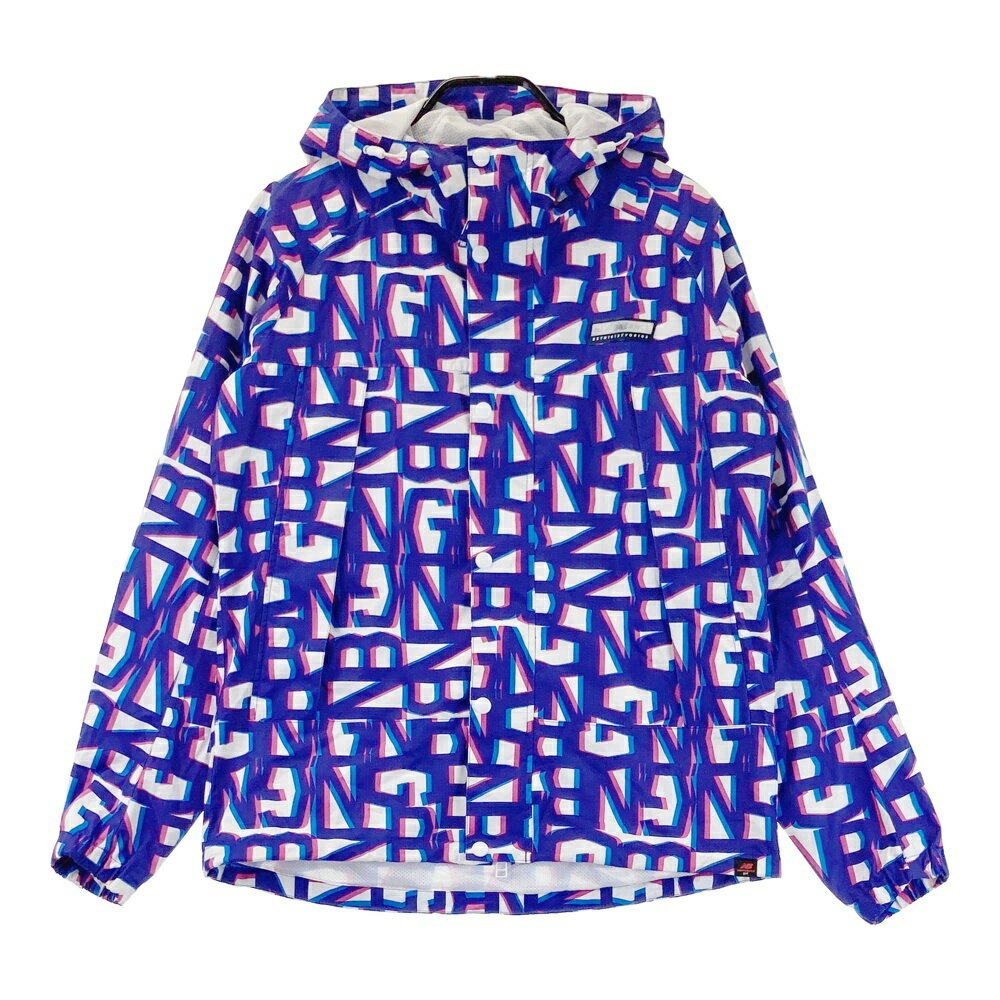 NEW BALANCE GOLF ニューバランス 裏メッシュフード付 ジップジャケット 総柄 パープル系 4 【中古】ゴルフウェア メンズ