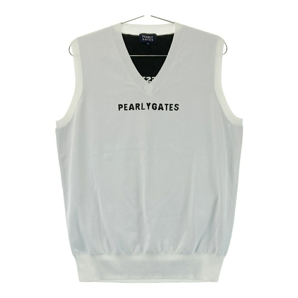 PEARLY GATES パーリーゲイツ ベスト ホワイト系 4 【中古】ゴルフウェア メンズ