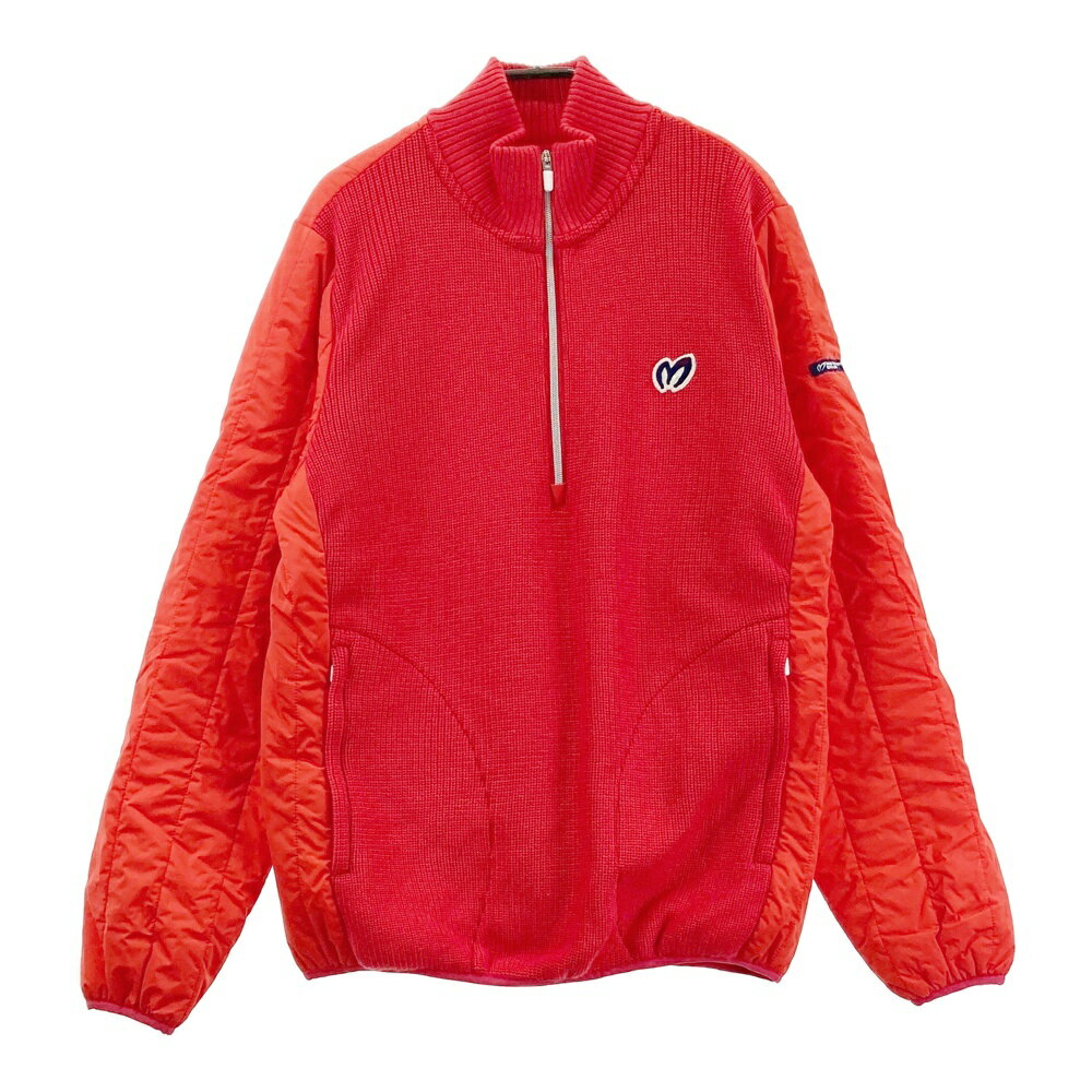 MASTER BUNNY EDITION マスターバニーエディション 蓄熱 ニット切替 中綿ブルゾン レッド系 5 【中古】ゴルフウェア メンズ