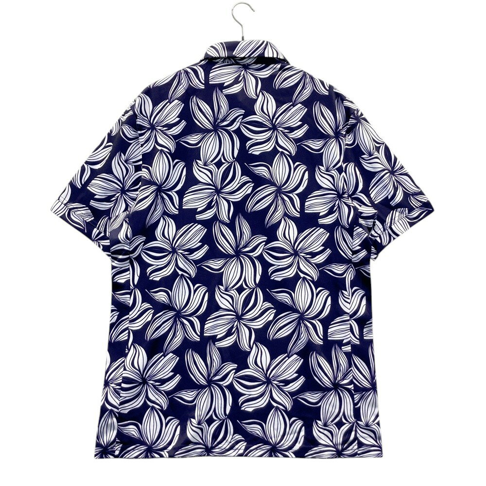 EFFICACE エフィカス 半袖ポロシャツ 花 総柄 パープル系 3 【中古】ゴルフウェア メンズ