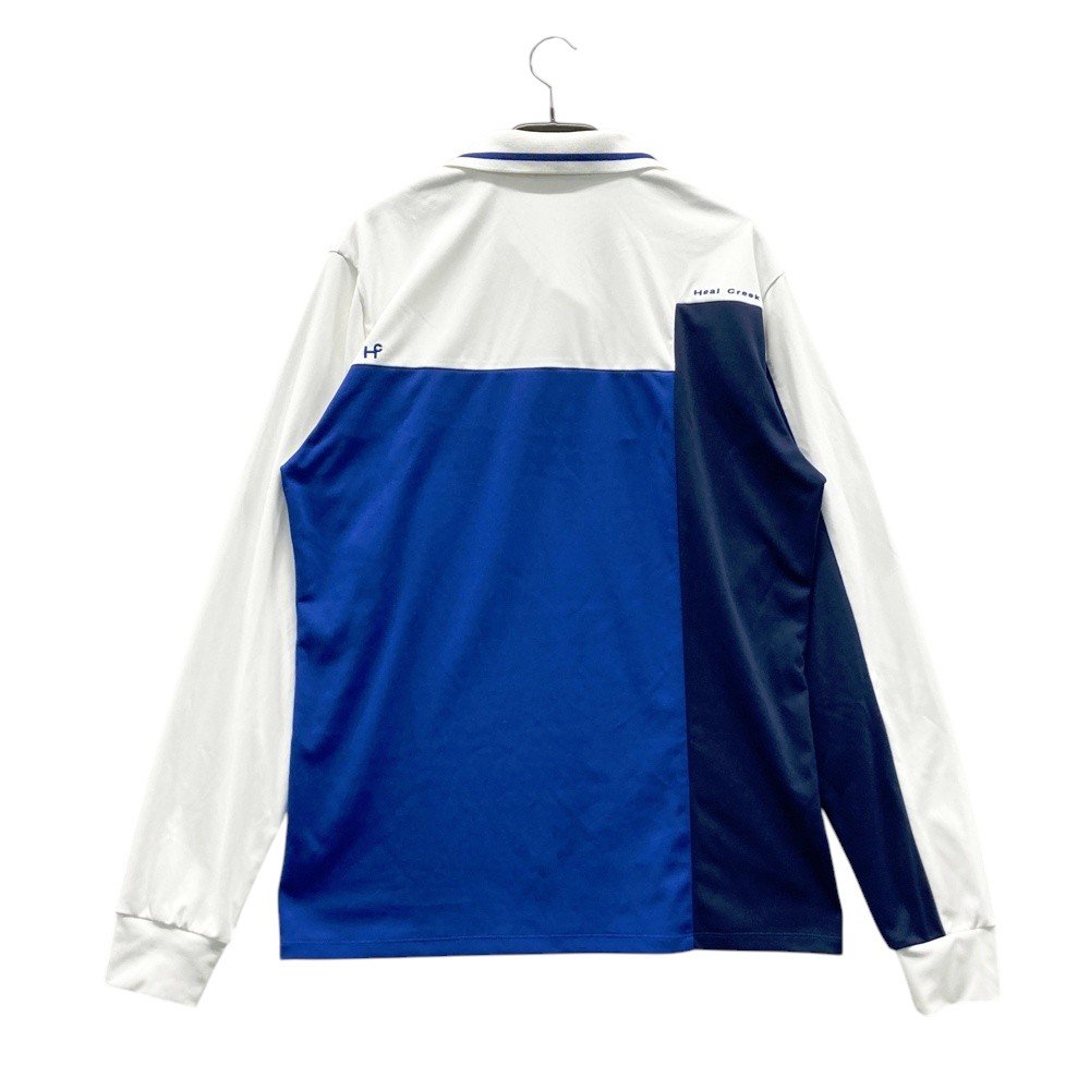HEAL CREEK ヒールクリーク 長袖ポロシャツ ネイビー系 50 【中古】ゴルフウェア メンズ