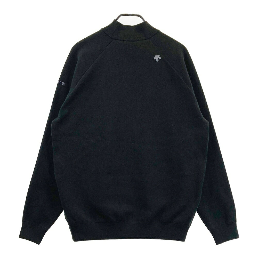 SRIXON スリクソン byDESCENTE 2023年モデル 裏地付 ハーフジップ ニットセーター 総柄 ブラック系 3L 【中古】ゴルフウェア メンズ