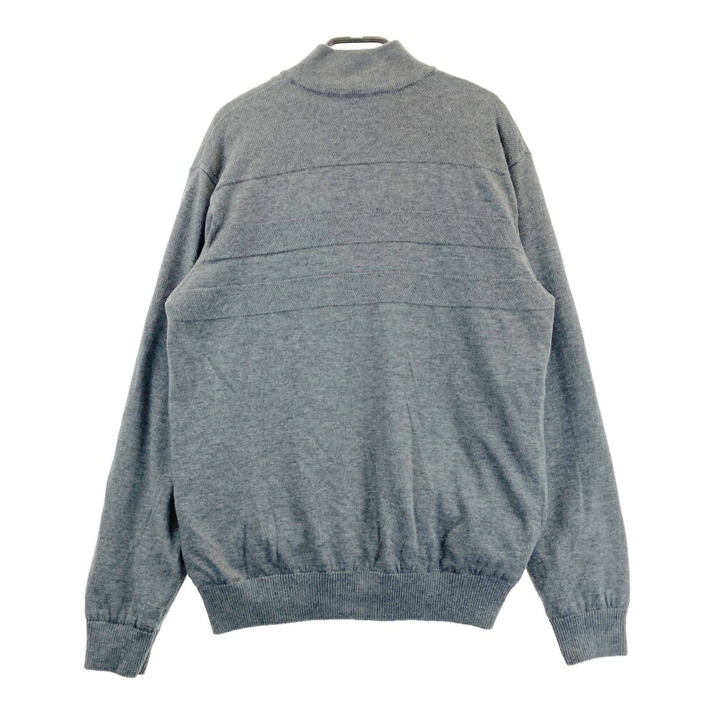 MUNSING WEAR マンシングウェア 裏地付き 長袖ニットジャケット グレー系 L 【中古】ゴルフウェア メンズ