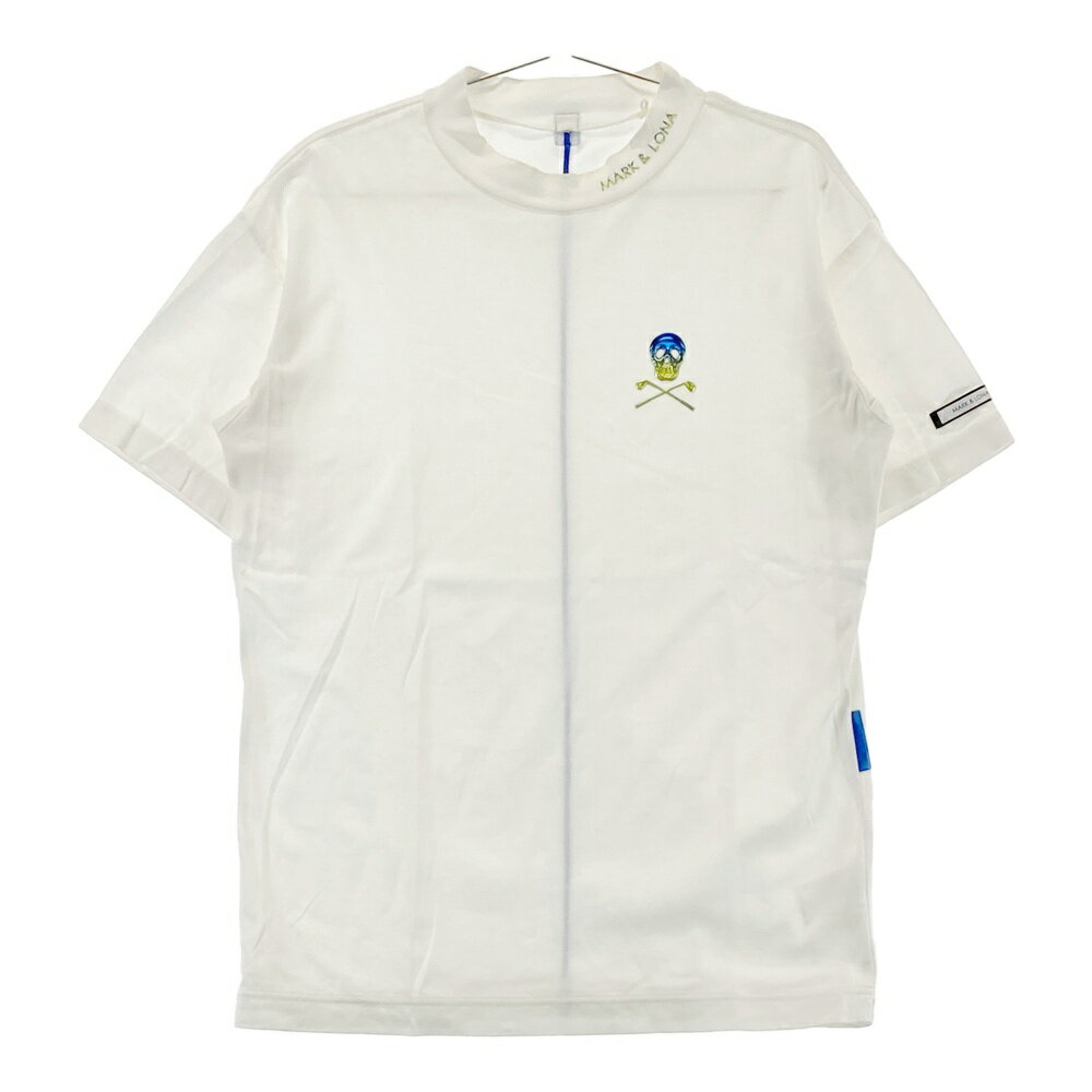 MARK&LONA マークアンドロナ ハイネック 半袖Tシャツ ホワイト系 46 【中古】ゴルフウェア メンズ