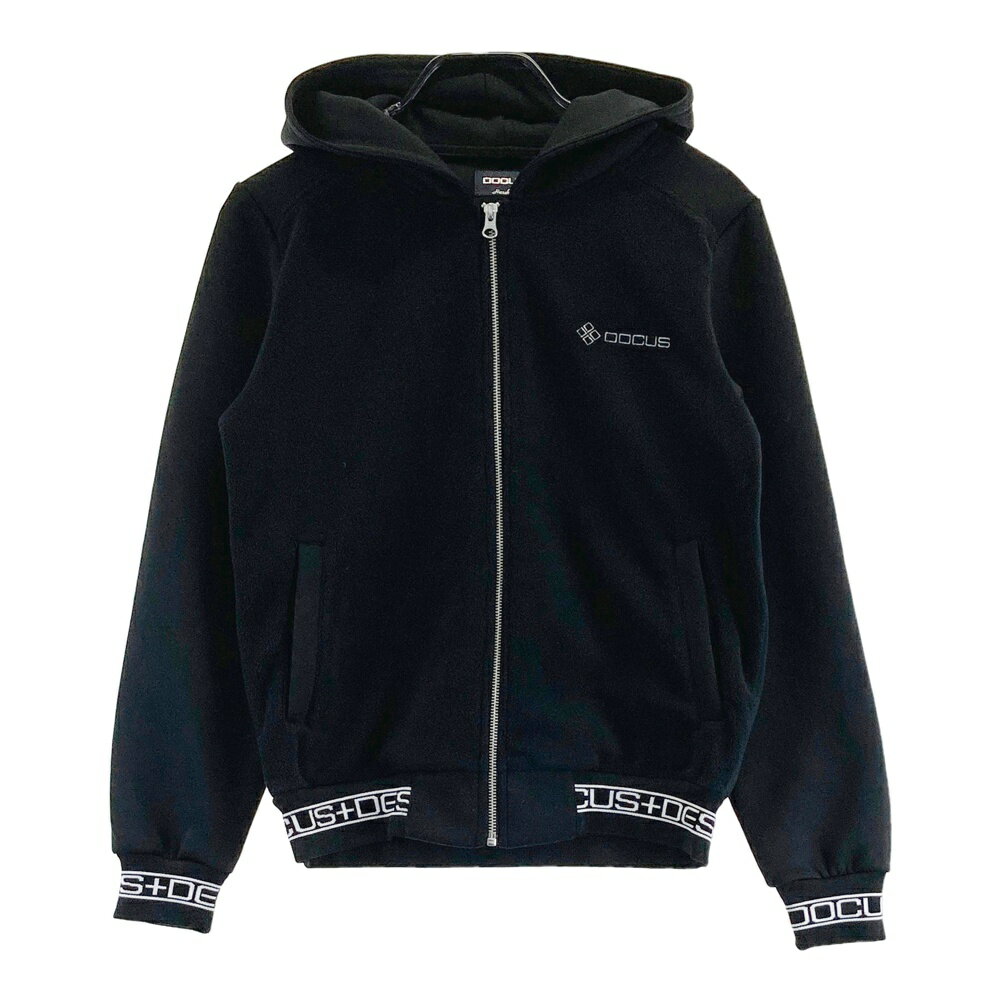 DOCUS ドゥーカス フリース ジップパーカー 切替 ブラック系 S 【中古】ゴルフウェア メンズ