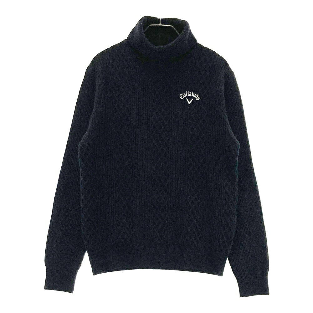 CALLAWAY キャロウェイ タートルネック 長袖ニットセーター ブラック系 M 【中古】ゴルフウェア メンズ