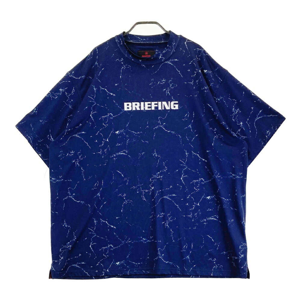 BRIEFING GOLF ブリーフィング 2023年 半袖モックネックTシャツ ネイビー系 XL 【中古】ゴルフウェア ...