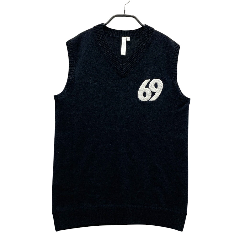 ROCK DUDE ロックデュード Vネックニットベスト ウール 星柄 ブラック系 02 【中古】ゴルフウェア メンズ