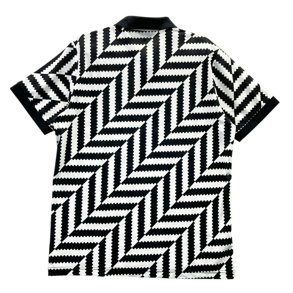 LANVIN SPORT ランバン スポール ハーフジップ 半袖ポロシャツ 総柄 ブラック系 40 【中古】ゴルフウェア メンズ