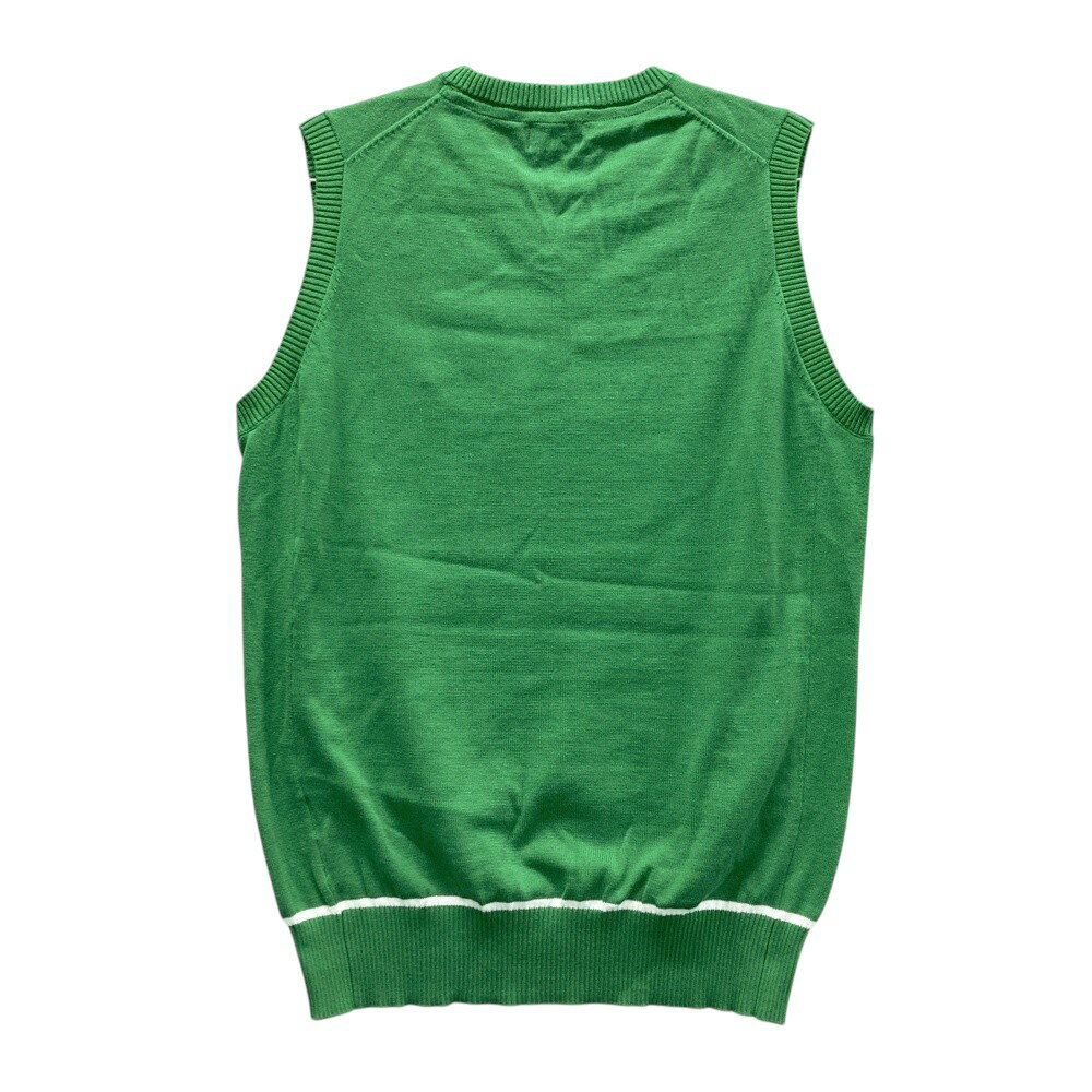 NEW BALANCE GOLF ニューバランス Vネック ニットベスト グリーン系 5 【中古】ゴルフウェア メンズ