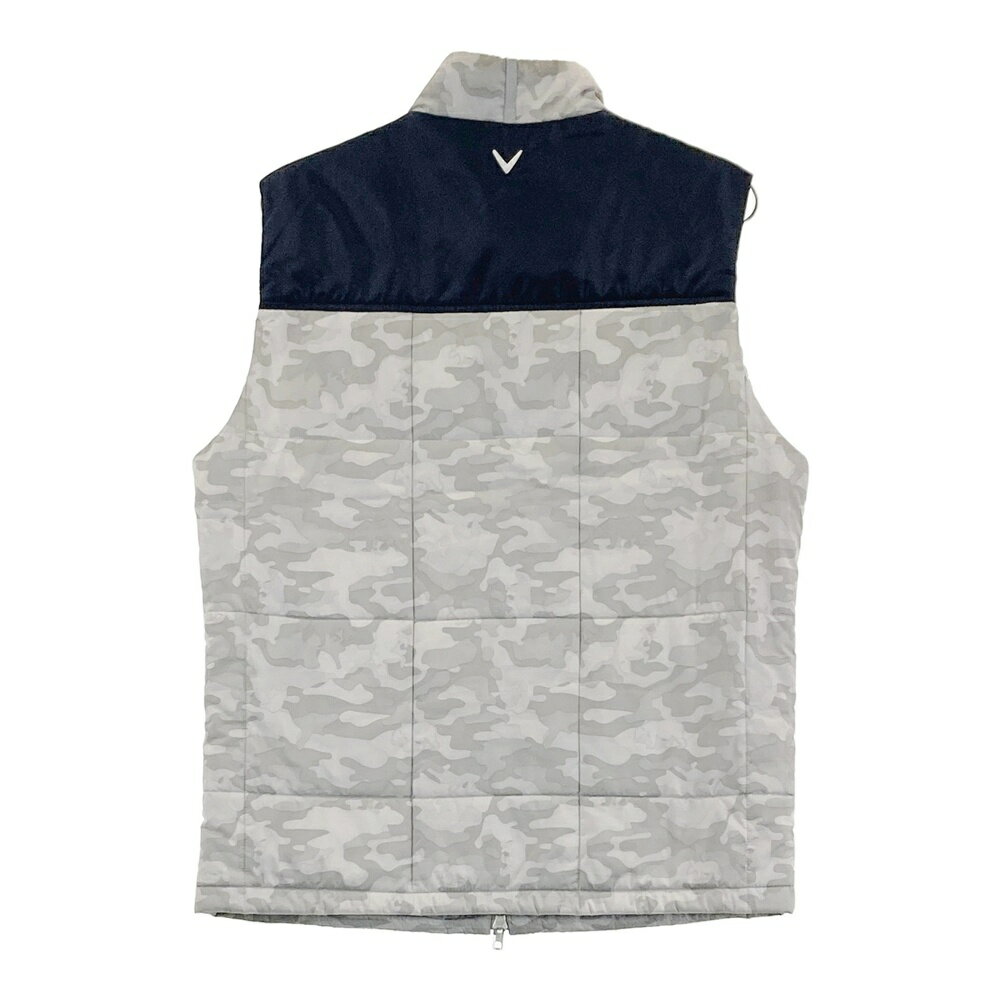 CALLAWAY キャロウェイ 中綿 ジップベスト カモフラ柄 カーキ系 M 【中古】ゴルフウェア メンズ