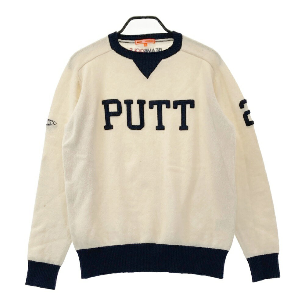 BEAMS GOLF ビームスゴルフ ニット セーター ホワイト系 L 【中古】ゴルフウェア メンズ