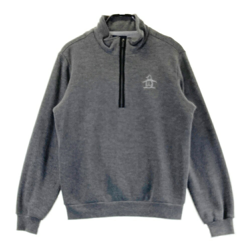 MUNSING WEAR マンシングウェア 裏起毛 ハーフジップ ニットセーター グレー系 L 【中古】ゴルフウェア..
