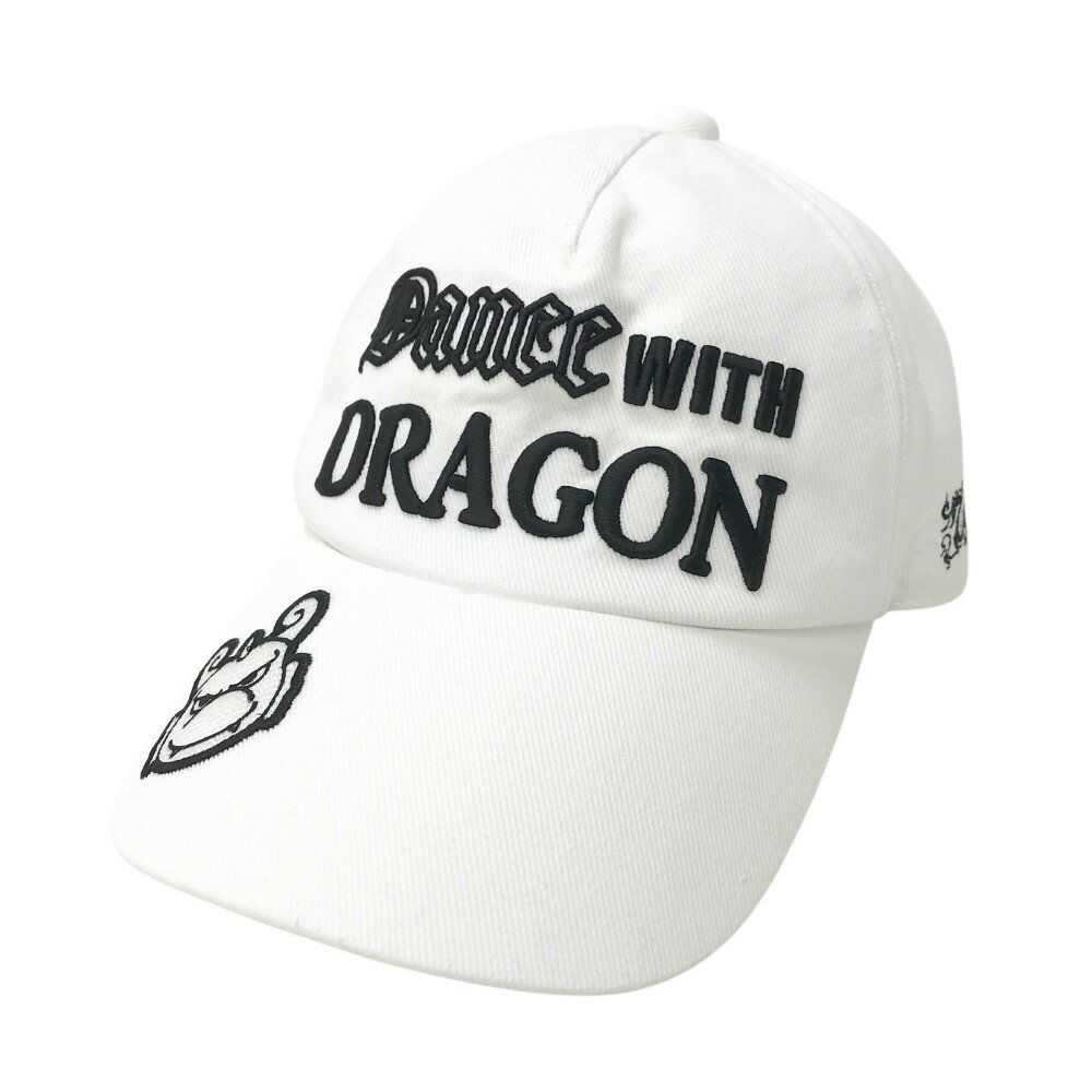 DANCE WITH DRAGON ダンスウィズドラゴン キャップ チビドラ ホワイト系 99(F) 【中古】ゴルフウェア