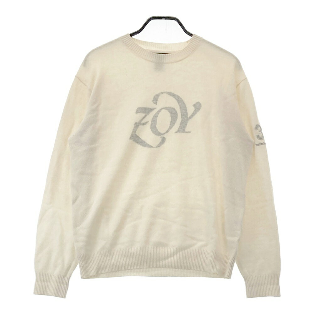 ZOY ゾーイ 長袖ニットセーター ホワイト系 3 【中古】ゴルフウェア メンズ