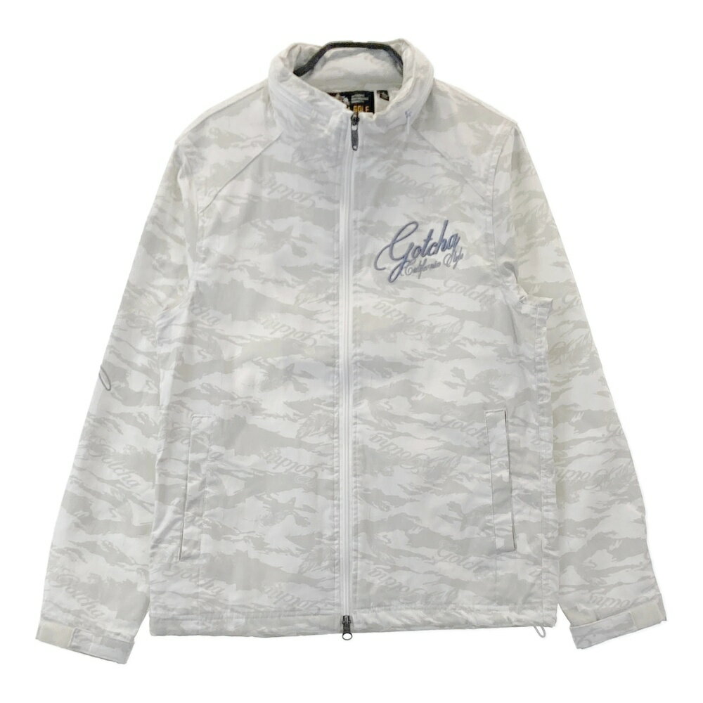 GOTCHA GOLF ガッチャゴルフ 2way ジップジャケット 総柄 グレー系 S 【中古】ゴルフウェア メンズ