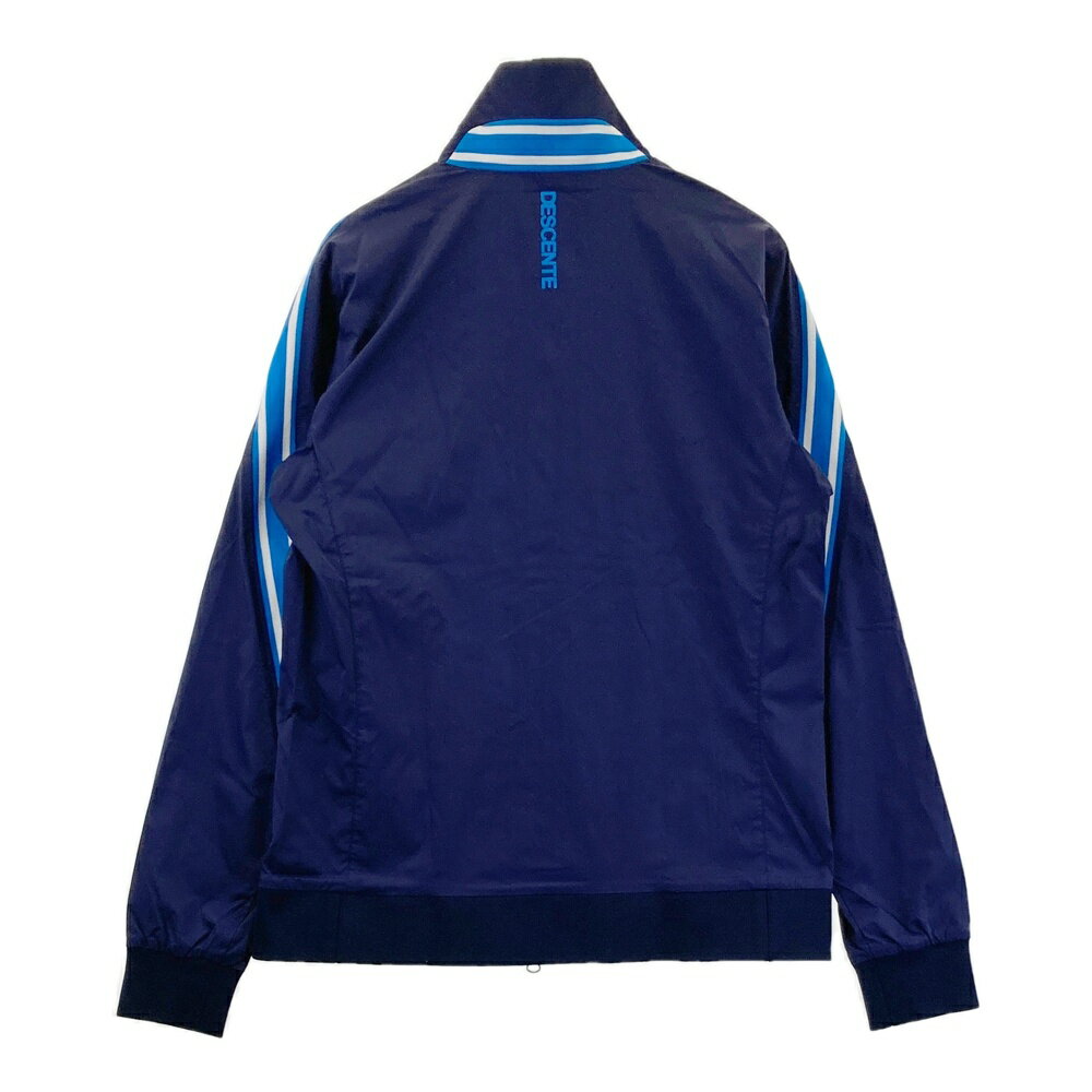 DESCENTE GOLF デサントゴルフ メッシュ裏地付き 長袖ジャケット ネイビー系 M 【中古】ゴルフウェア メンズ