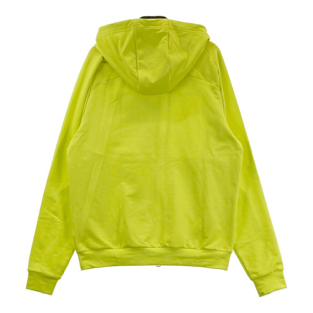 DESCENTE GOLF デサントゴルフ 異素材切替 長袖ジップパーカー グリーン系 M 【中古】ゴルフウェア メンズ