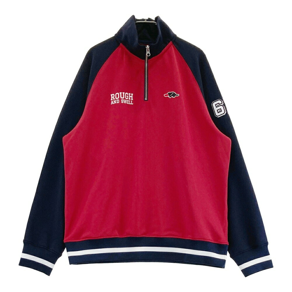 ROUGH&SWELL ラフアンドスウェル 2024年モデル ハーフジップスウェット レッド系 L 【中古】ゴルフウェア メンズ