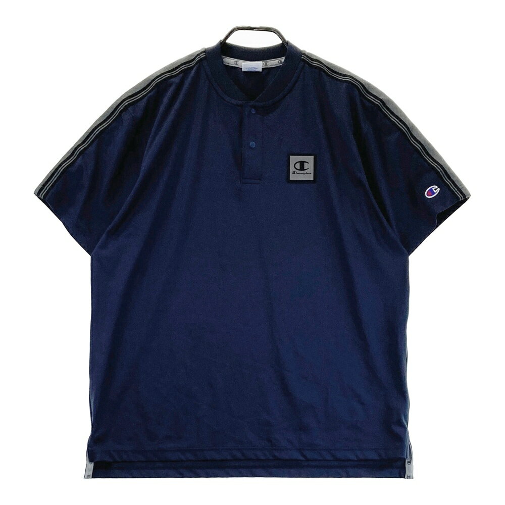 CHAMPION GOLF チャンピオンゴルフ スナップボタン 半袖Tシャツ ネイビー系 X-LARGE 【中古】ゴルフウェア メンズ