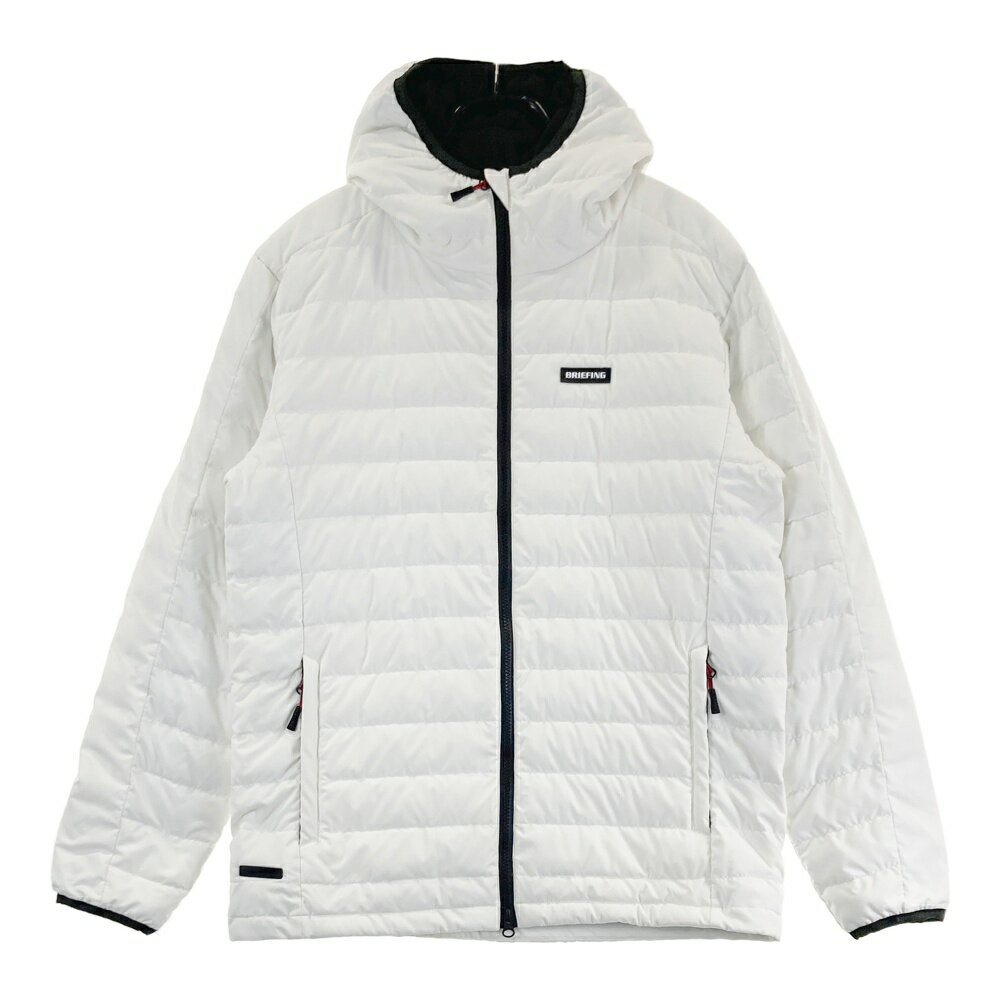 BRIEFING GOLF ブリーフィング ダウン ジップパーカー TAION ホワイト系 L 【中古】ゴルフウェア メンズ
