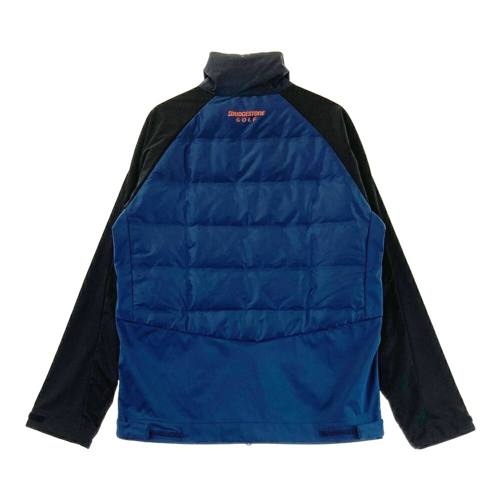 BRIDGESTONE GOLF ブリヂストンゴルフ ダウン切替 ジップジャケット ネイビー系 M 【中古】ゴルフウェア メンズ