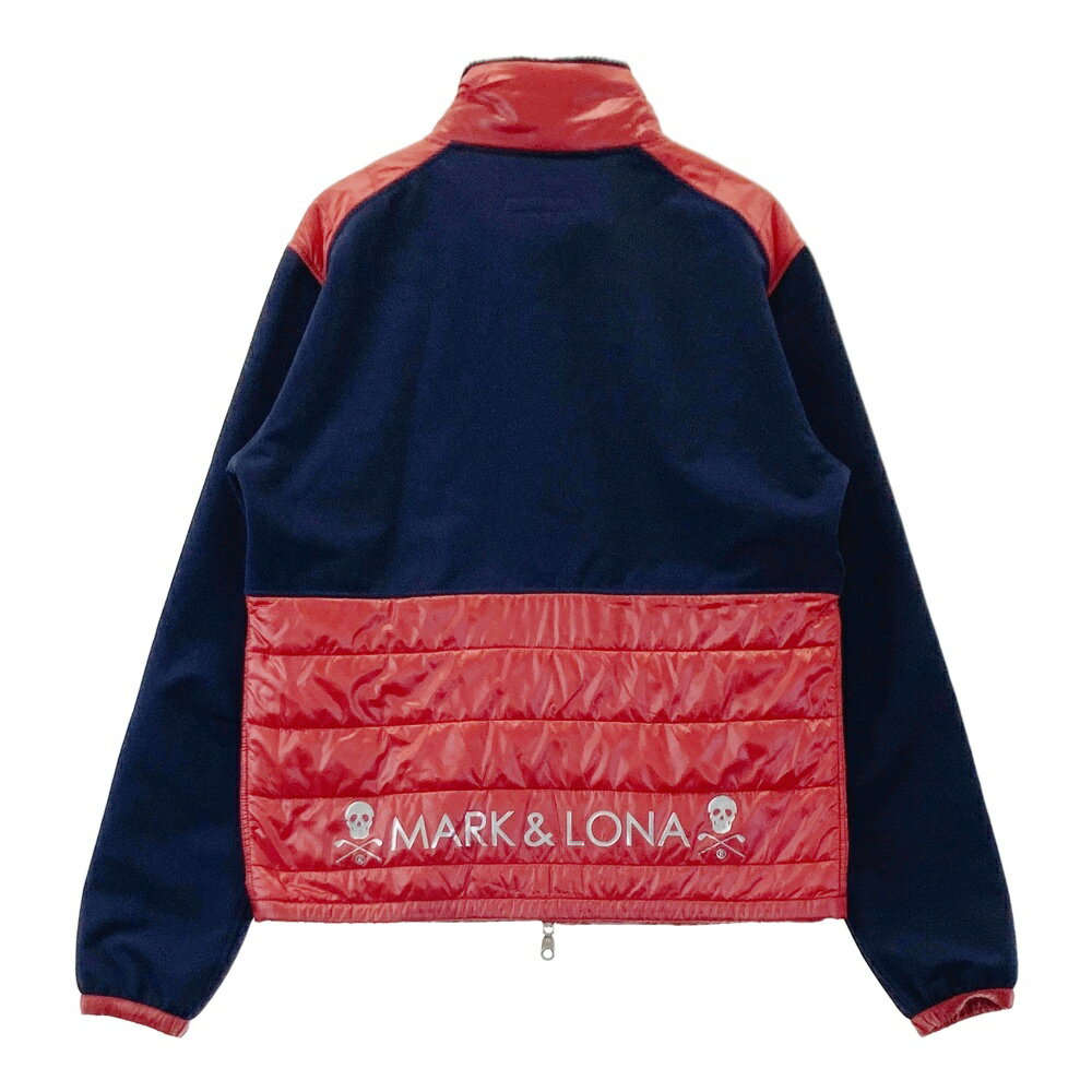MARK&LONA マークアンドロナ 中綿切替 ジップジャケット 裏フリース ネイビー系 44 【中古】ゴルフウェア メンズ