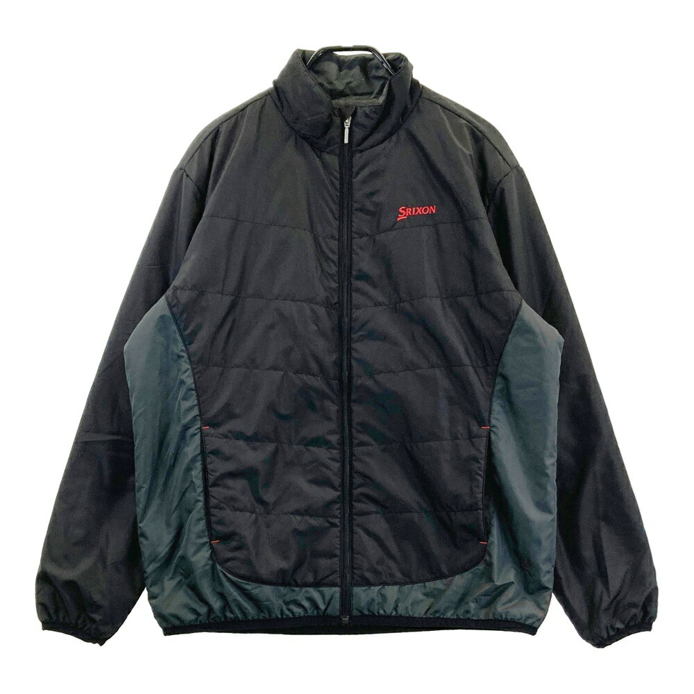 SRIXON スリクソン 中綿ジップジャケット ブラック系 LL 【中古】ゴルフウェア メンズ