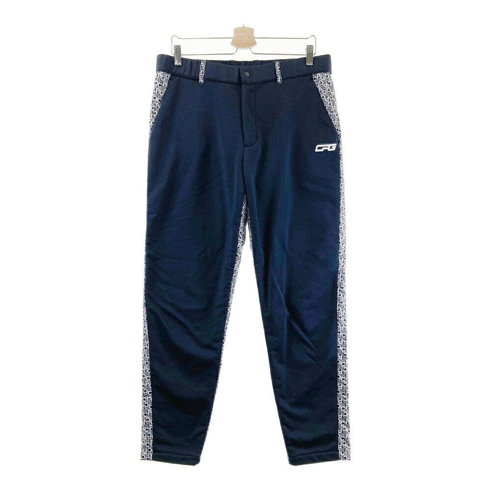 CPG GOLF シーピージーゴルフ ; 蓄熱 中綿 ロングパンツ ジオメトリック柄 ネイビー系 4 【中古】ゴルフウェア メンズ