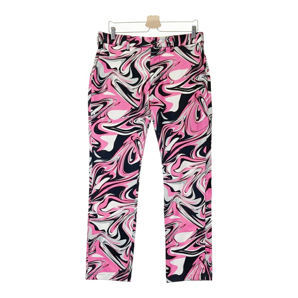 LOUD MOUTH ラウドマウス ロングパンツ 総柄 ピンク系 LL 【中古】ゴルフウェア メンズ