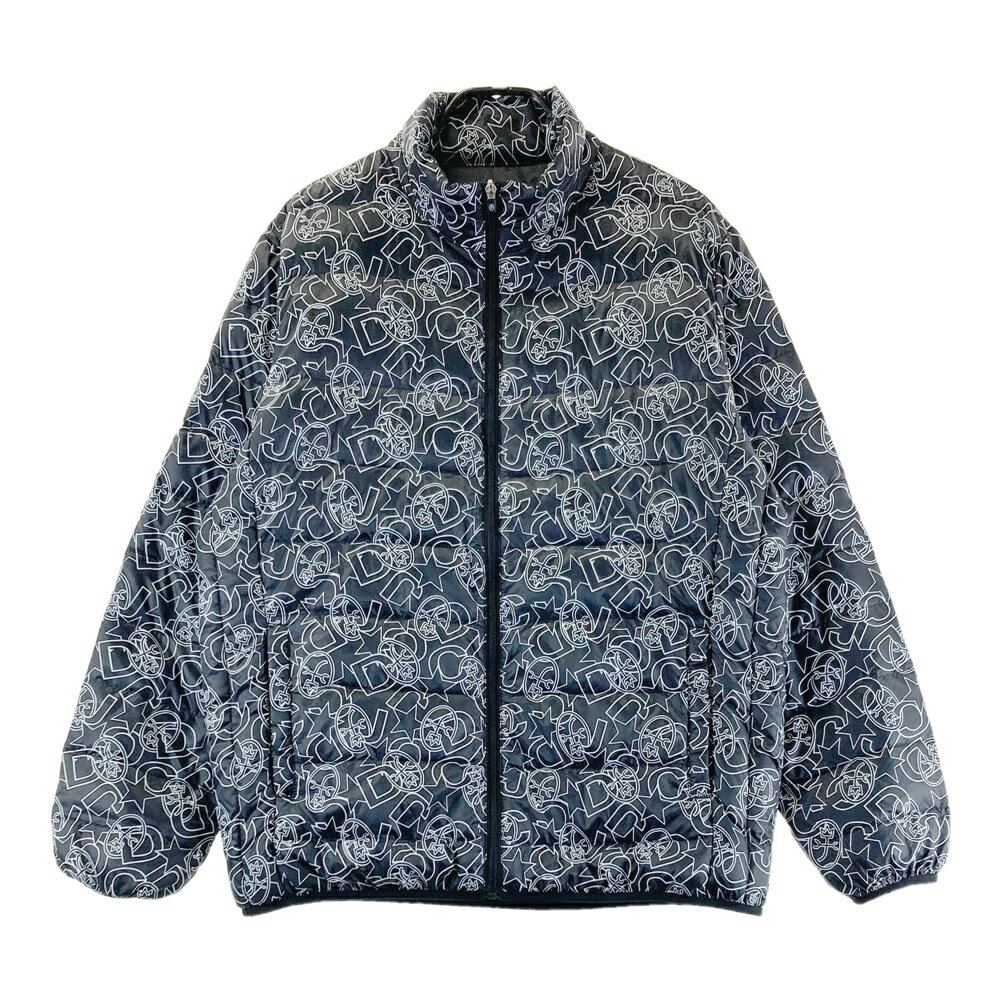 CASTELBAJAC カステルバジャック ダウンジャケット ロゴ総柄 ブラック系 50 【中古】ゴルフウェア メンズ