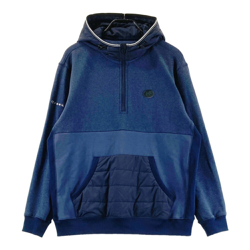 HEAL CREEK ヒールクリーク 中綿切替ハーフジップスウェットパーカー ネイビー系 52 【中古】ゴルフウェア メンズ