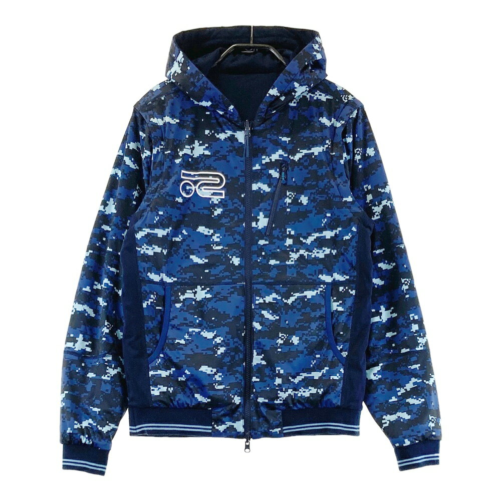 ROSASEN ロサーセン フード付 リバーシブル2WAY中綿ジャケット デジカモ 迷彩柄 ネイビー系 M 【中古】ゴルフウェア メンズ