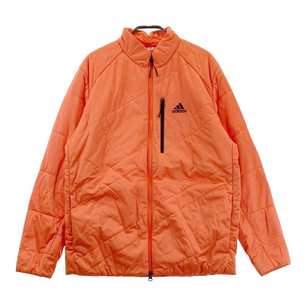 ADIDAS GOLF アディダスゴルフ 中綿ジップジャケット オレンジ系 XL 【中古】ゴルフウェア メンズ